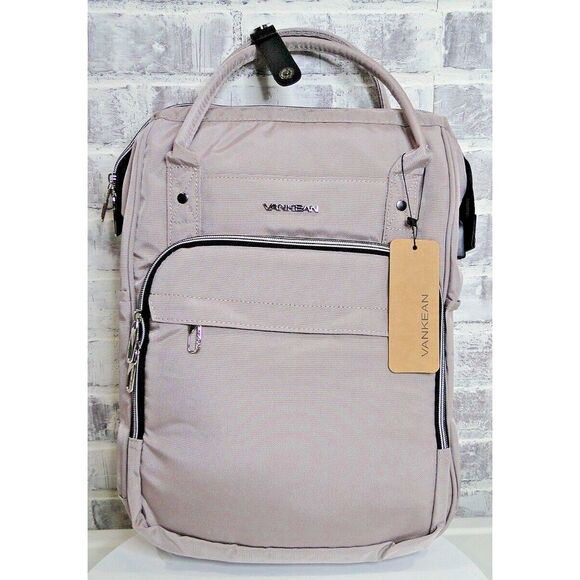 VANKEAN Womens 16 Inch Backpack / Diaper Bag‎ W/ Portable Changing Area - NEW - Picture 1 of 13
